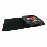 rooCASE Dual-View Multi Angle (Black) Leather Folio Case Cover for Amazon Kindle Fire 7-Inch Android Tablet