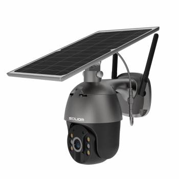 Solar Powered Wireless Security Camera Outdoor,ENSTER Pan Tilt WiFi Home Smart Cam Waterproof with Spotlight