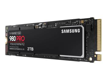 Samsung 980 PRO MZ-V8P2T0B - SSD - encrypted - 2 TB - internal - M.2 2280 - PCIe 4.0 x4 (NVMe) - buffer: 2 GB - 256-bit AES - TCG Opal Encryption 2.0